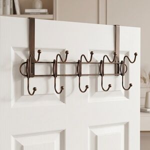 Over-the-Door 8-Hook Coat Rack in Oil-Rubbed Bronze